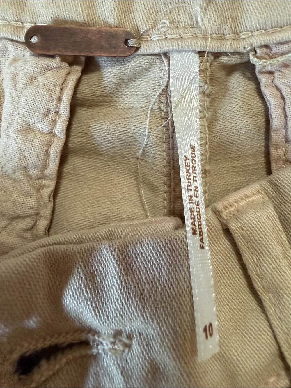 Free People woman’s Khaki/Tan Chinos size 10